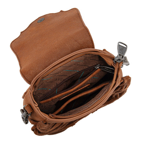 Montana West Embossed Fringe Mini Crossbody