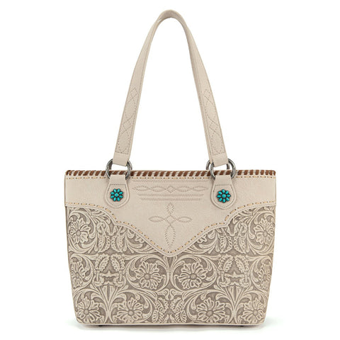 Montana West Tooled Floral Concealed Carry Tote Bag
