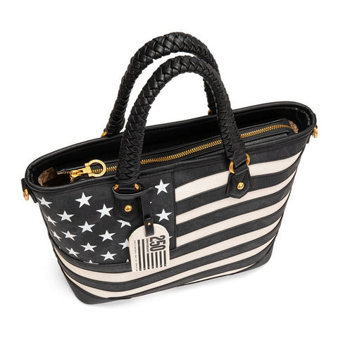 Montana West American Flag Braided Concealed Carry Tote Bag