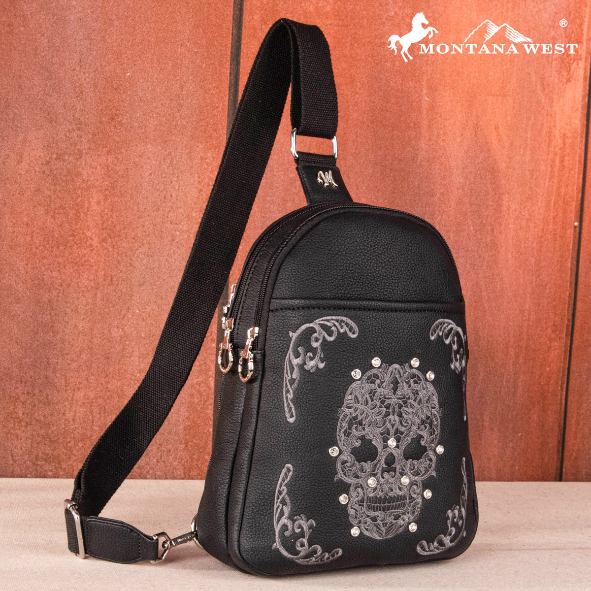 Montana West Sugar Skull Sling Bag