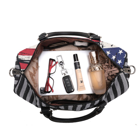 Montana West American Flag Canvas Weekender Bag