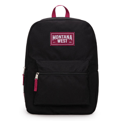 Montana West Solid Color Backpack - 2Pcs Set
