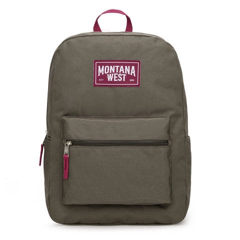 Montana West Solid Color Backpack - 2Pcs Set
