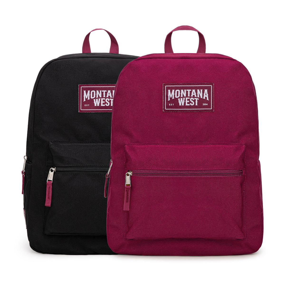 Montana West Solid Color Backpack - 2Pcs Set