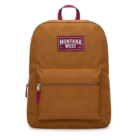Montana West Solid Color Backpack - 2Pcs Set