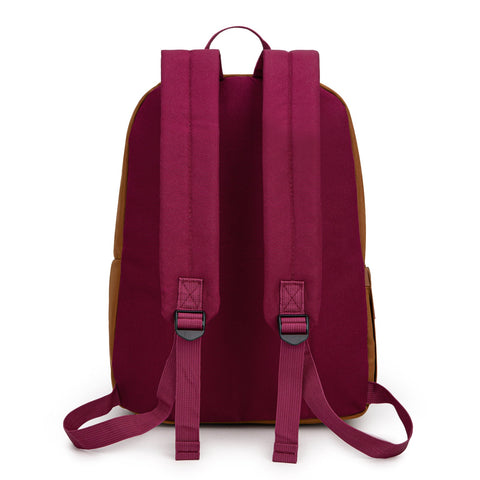 Montana West Solid Color Backpack - 2Pcs Set