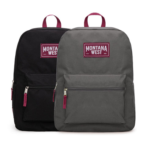 Montana West Solid Color Backpack - 2Pcs Set