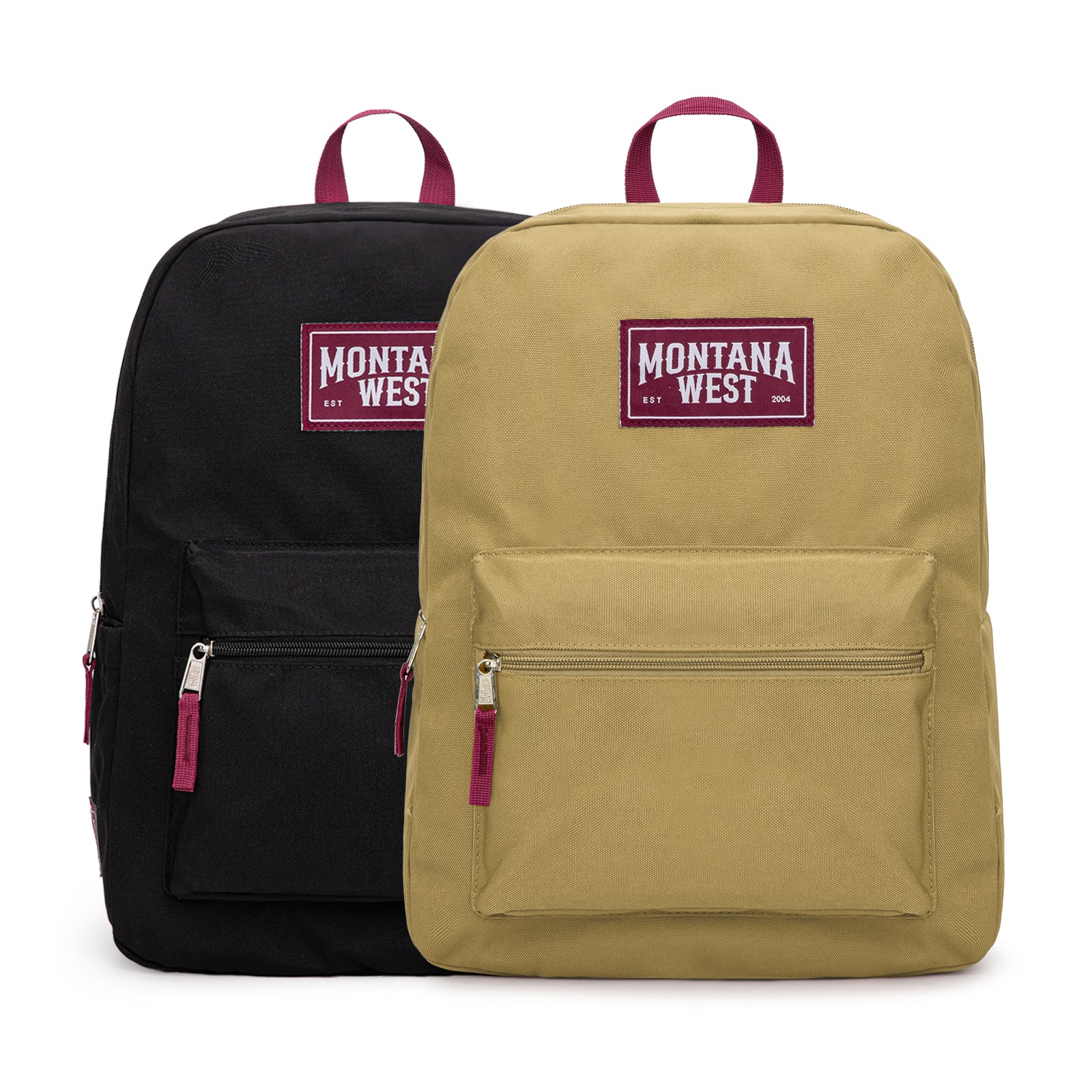 Montana West Solid Color Backpack - 2Pcs Set