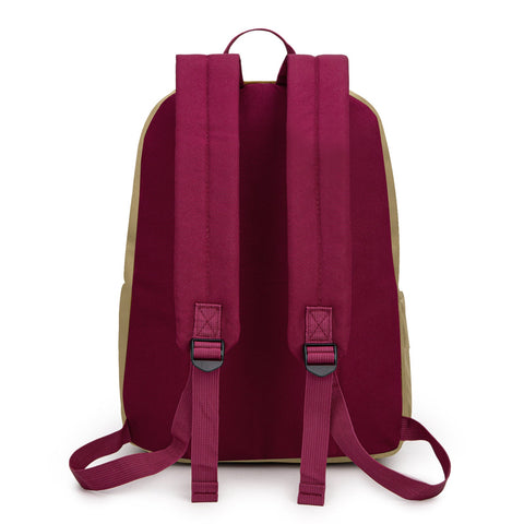 Montana West Solid Color Backpack - 2Pcs Set