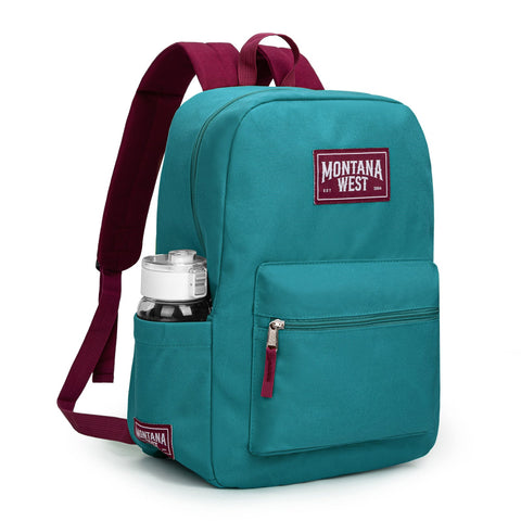 Montana West Solid Color Backpack - 2Pcs Set