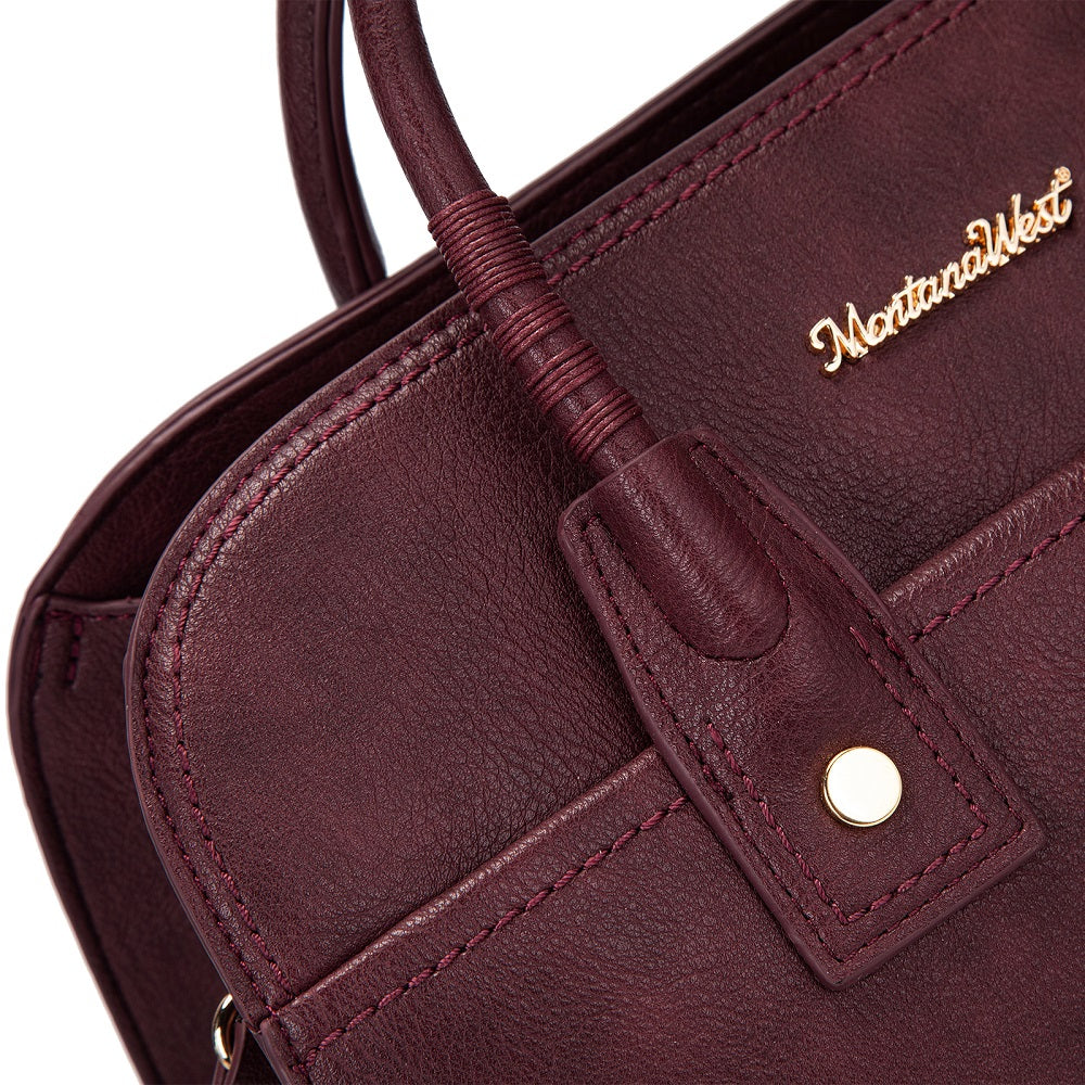 MWC-631BK Montana West Wrapped Handle Dome Satchel Bag