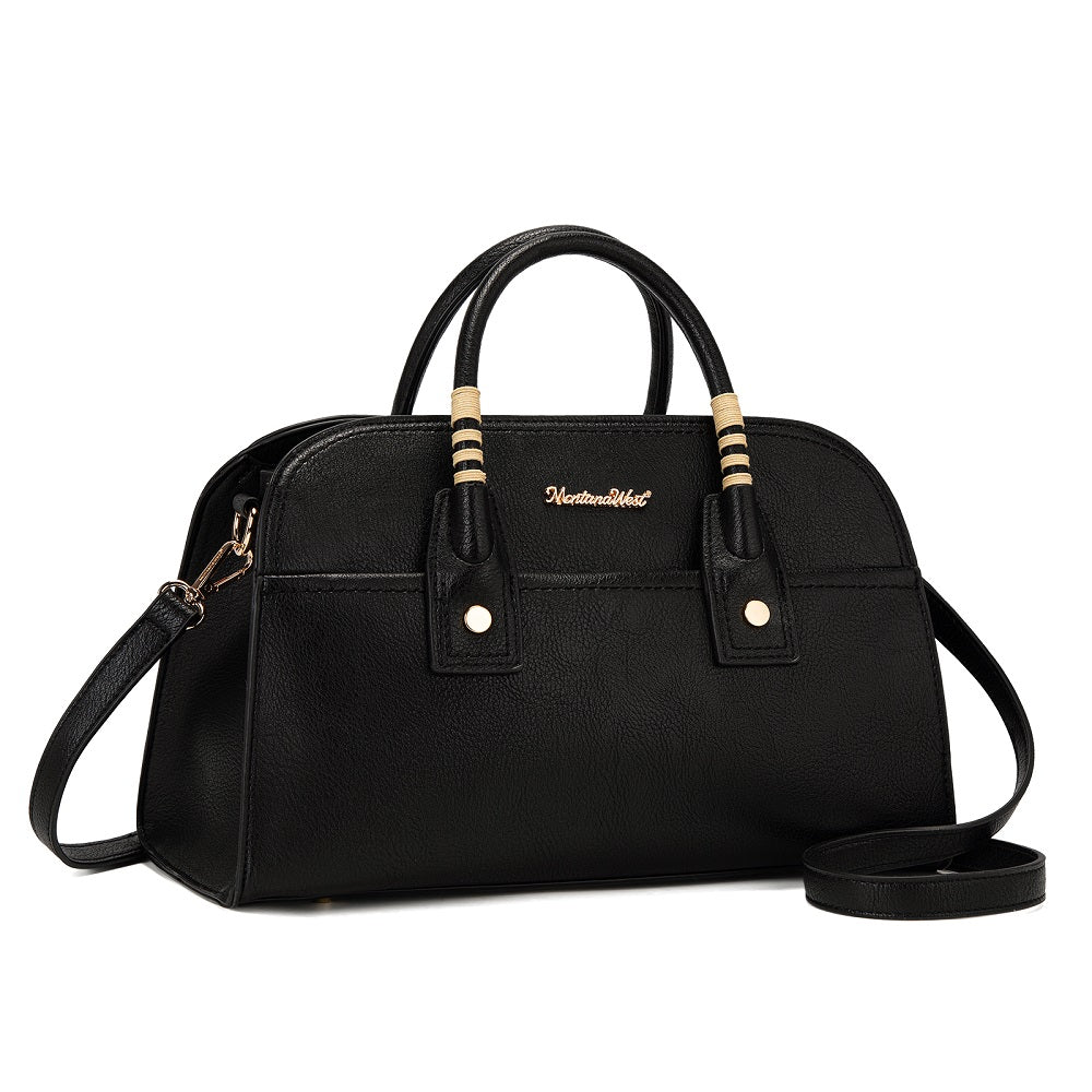 MWC-631BK Montana West Wrapped Handle Dome Satchel Bag