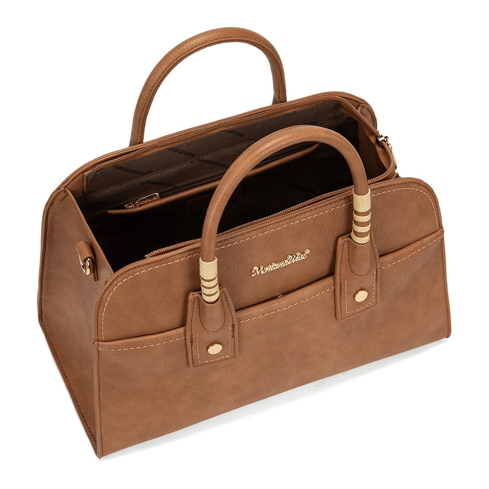 MWC-631BK Montana West Wrapped Handle Dome Satchel Bag