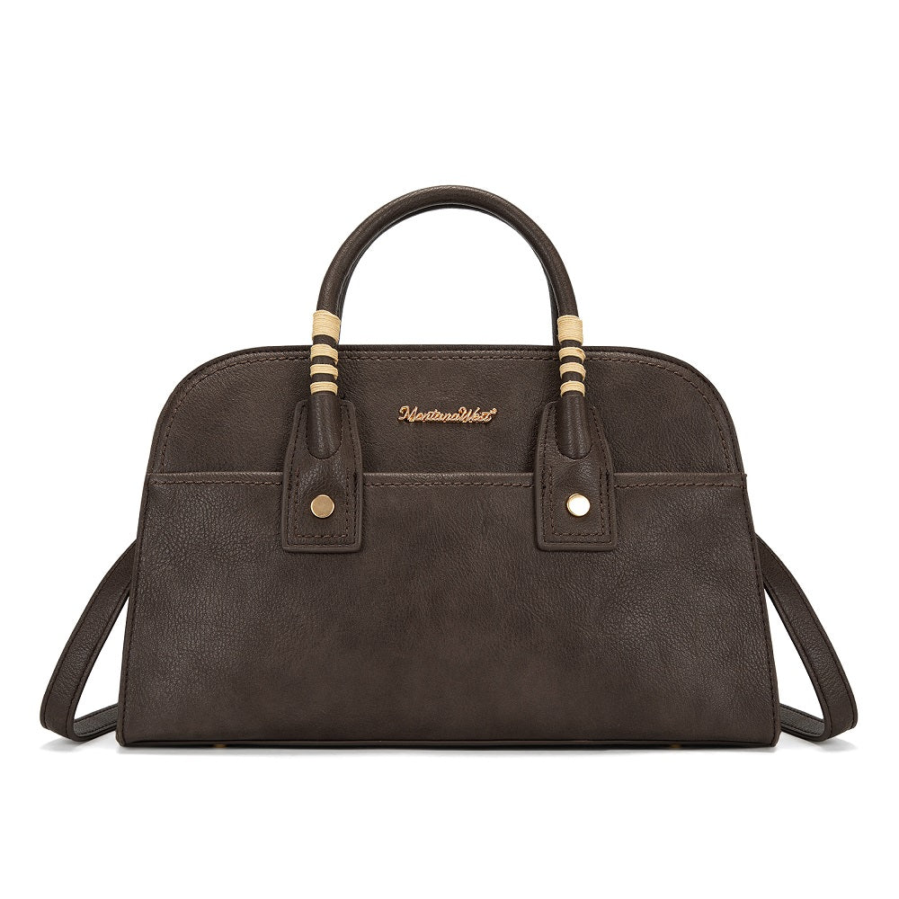 MWC-631BK Montana West Wrapped Handle Dome Satchel Bag