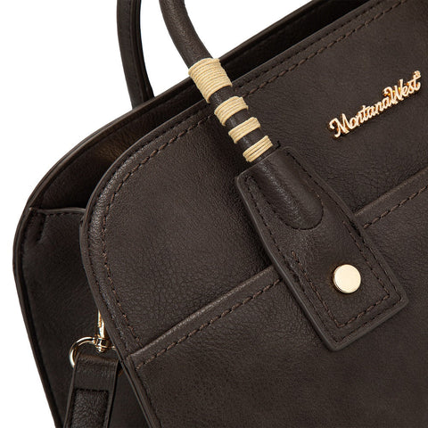 MWC-631BK Montana West Wrapped Handle Dome Satchel Bag