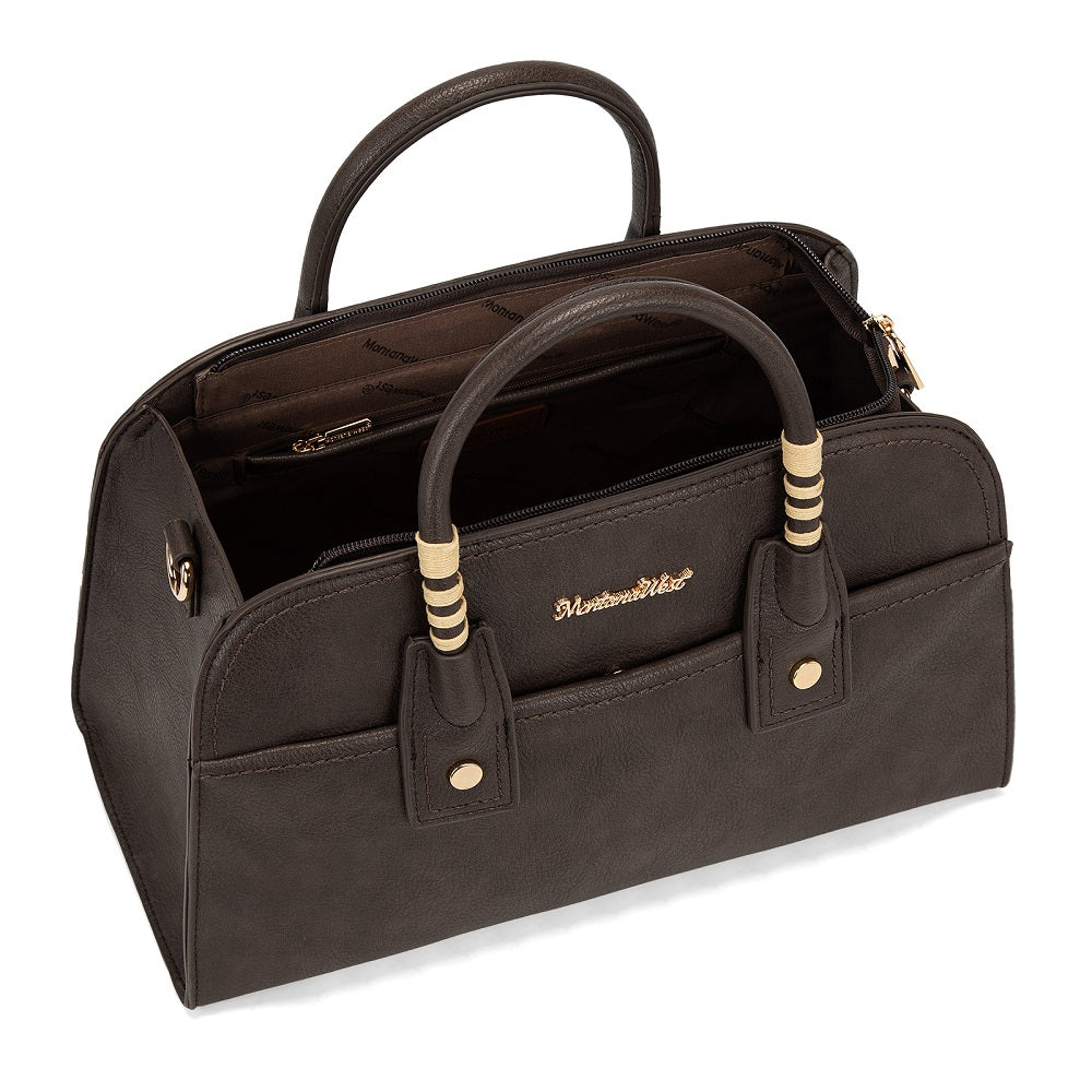 MWC-631BK Montana West Wrapped Handle Dome Satchel Bag