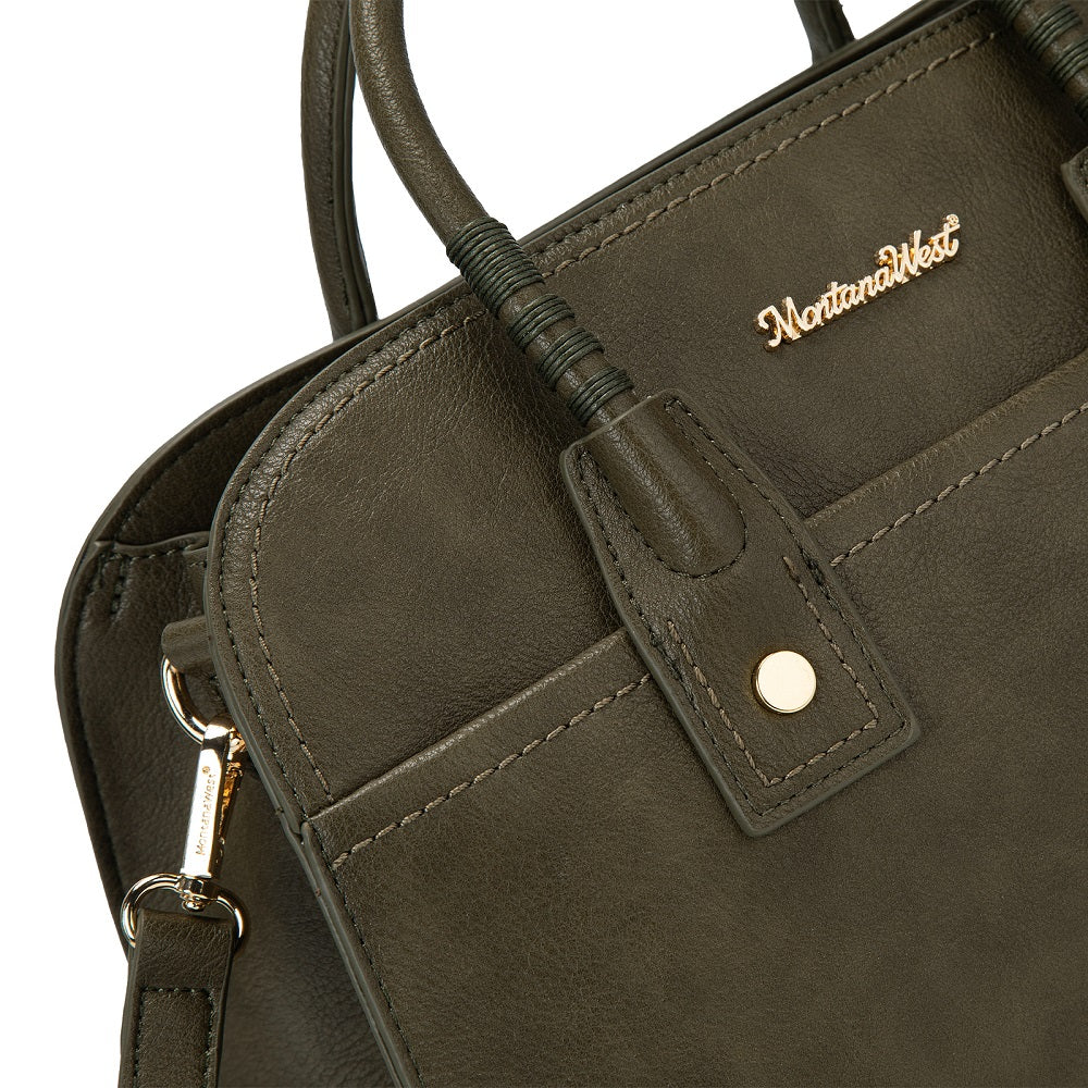 MWC-631BK Montana West Wrapped Handle Dome Satchel Bag