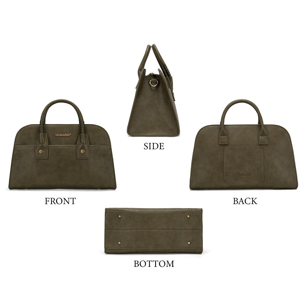 MWC-631BK Montana West Wrapped Handle Dome Satchel Bag