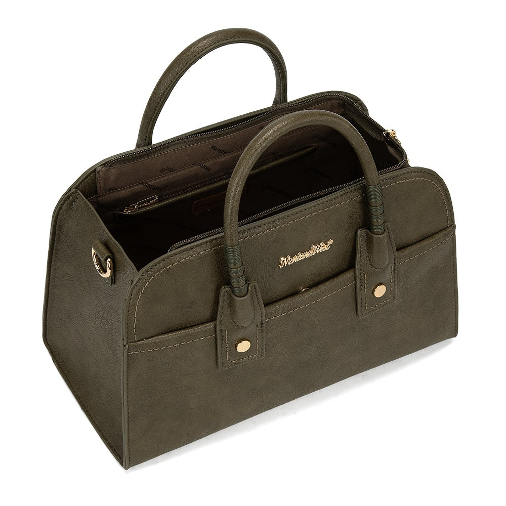 MWC-631BK Montana West Wrapped Handle Dome Satchel Bag
