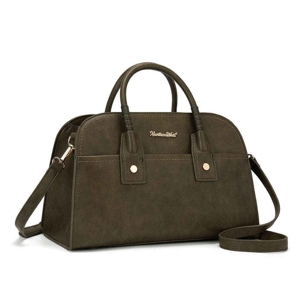 MWC-631BK Montana West Wrapped Handle Dome Satchel Bag