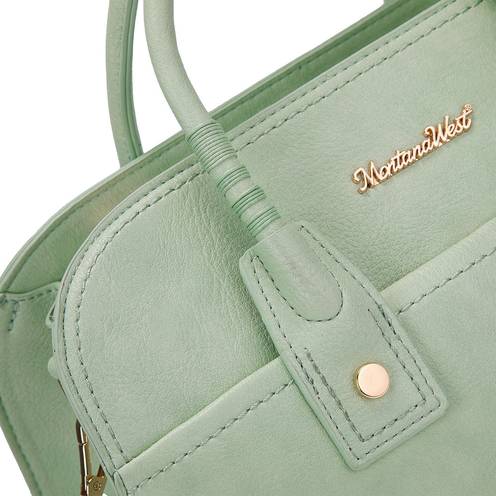MWC-631BK Montana West Wrapped Handle Dome Satchel Bag