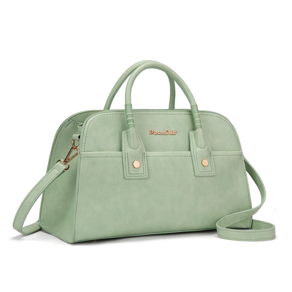 MWC-631BK Montana West Wrapped Handle Dome Satchel Bag