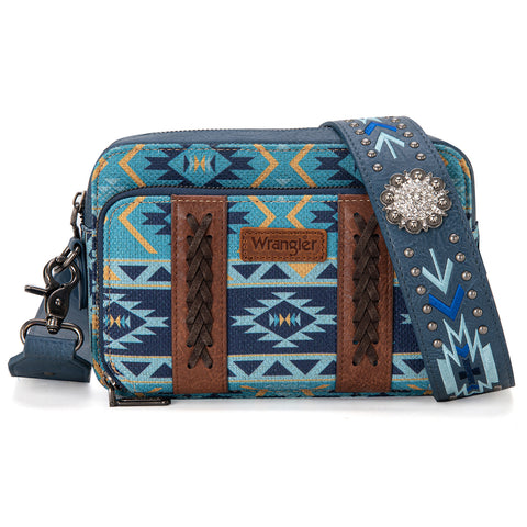 Wrangler Aztec Printed Crossbody Purse