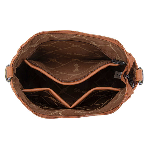 Wrangler Sherpa Aztec Canvas Crossbody