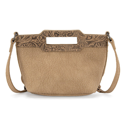 Wrangler Genuine Cowhide Top Handle Fringe Crossbody