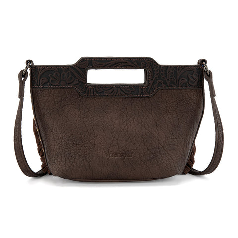 Wrangler Genuine Cowhide Top Handle Fringe Crossbody