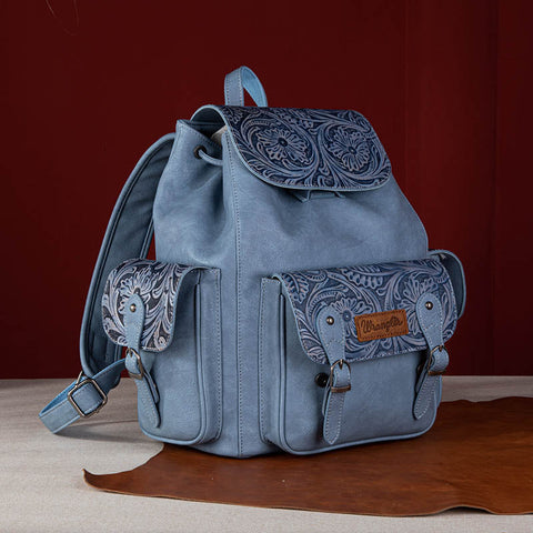 Wrangler Floral tooled Cowhide Backpack