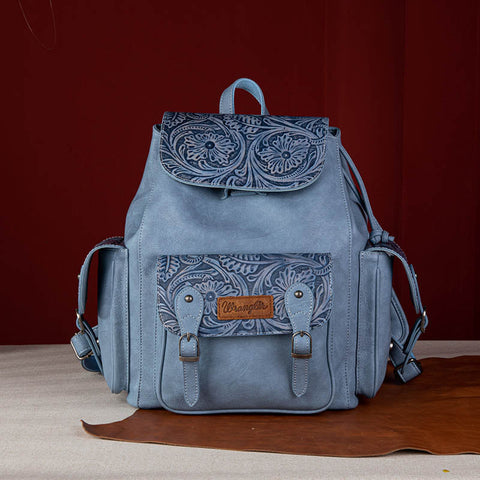 Wrangler Floral tooled Cowhide Backpack