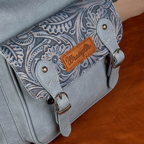 Wrangler Floral tooled Cowhide Backpack