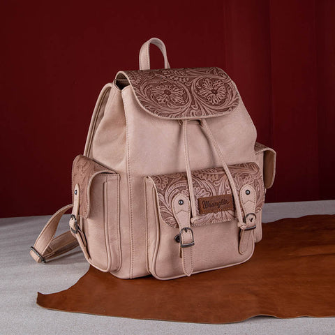 Wrangler Floral tooled Cowhide Backpack