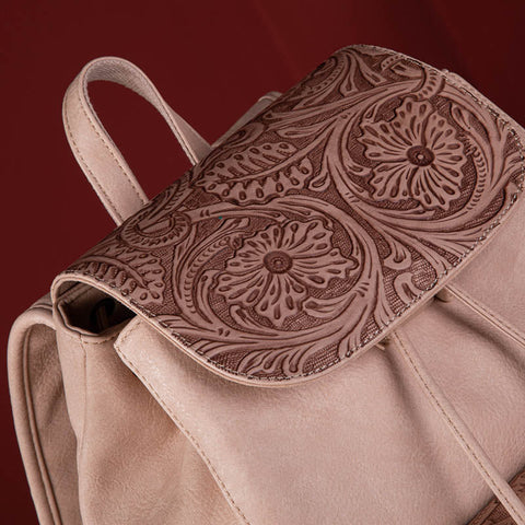 Wrangler Floral tooled Cowhide Backpack