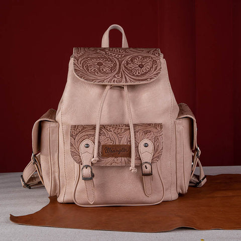 Wrangler Floral tooled Cowhide Backpack