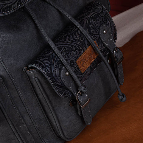 Wrangler Floral tooled Cowhide Backpack