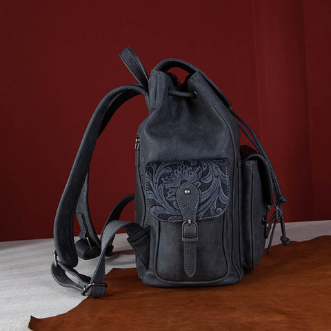 Wrangler Floral tooled Cowhide Backpack