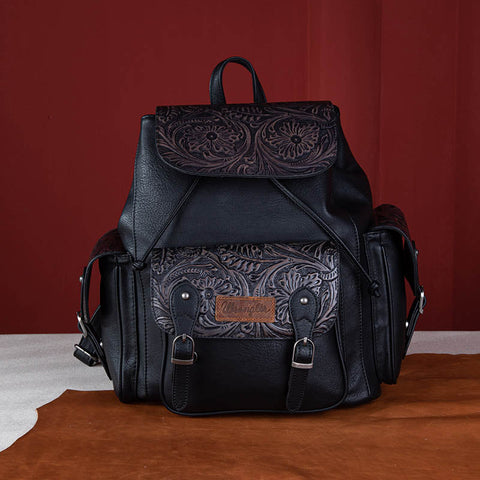 Wrangler Floral tooled Cowhide Backpack