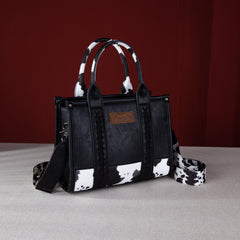 Wrangler Cow Print Crossbody Tote Bag