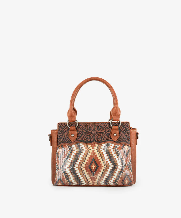 Montana West Sequined Aztec Tote Bag Set