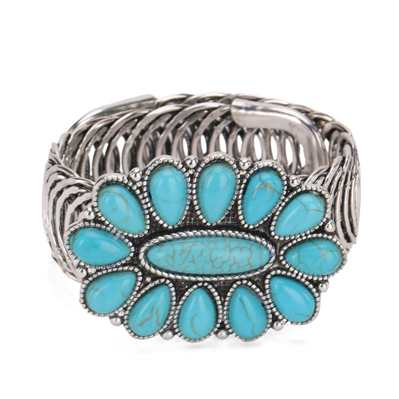 Rustic Couture's® Vintage Navajo Antique Silver Concho Bracelet