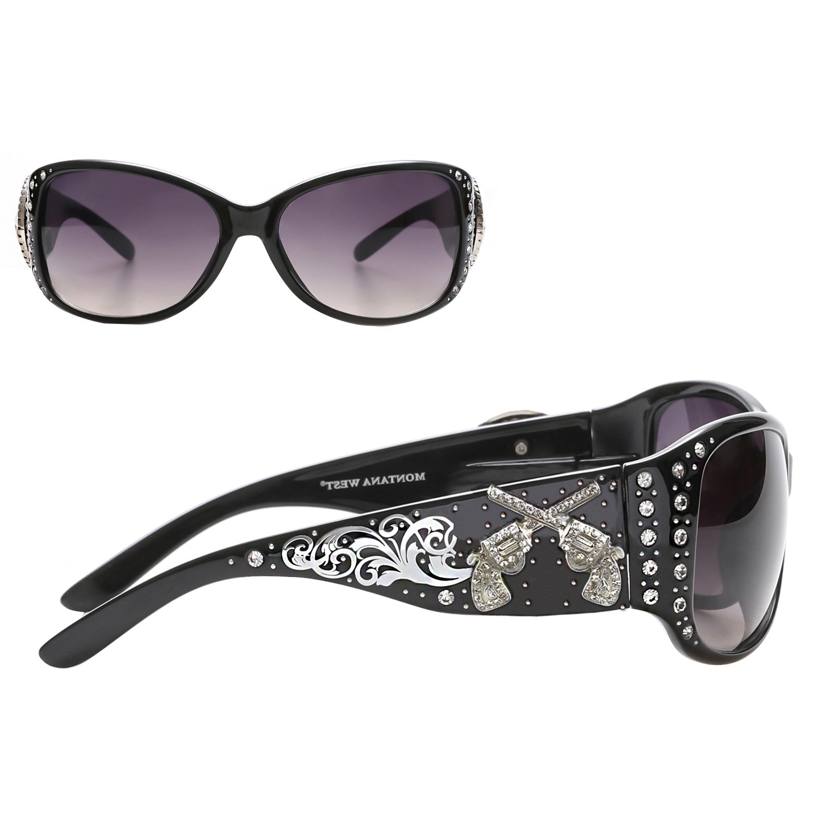 Montana West Double Pistol Sunglasses By Pairs - Cowgirl Wear