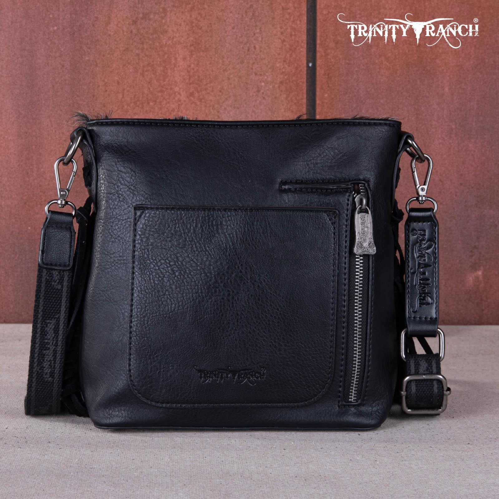 Trinity Ranch Cowhide horsehair Crossbody Bag