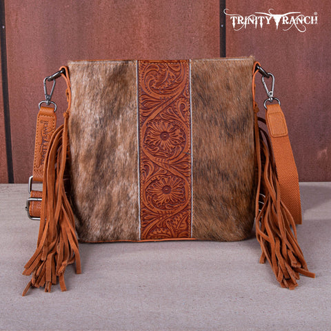 Trinity Ranch Cowhide horsehair Crossbody Bag