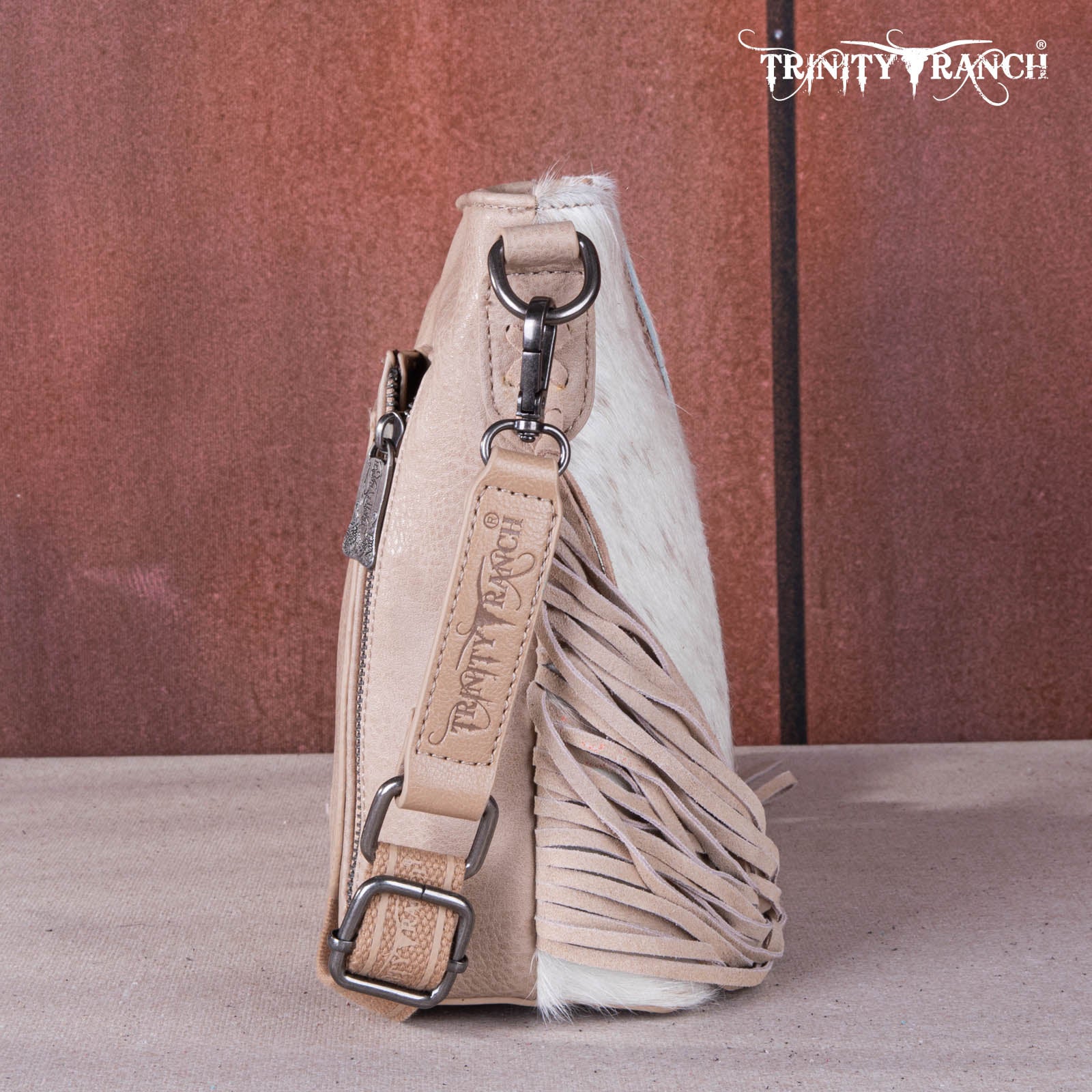 Trinity Ranch Cowhide horsehair Crossbody Bag