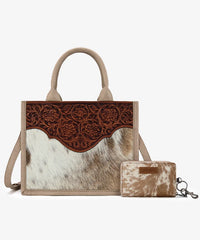 Trinity Ranch Hair-on Cowhide Concealed Carry Tote Set - Montana West World