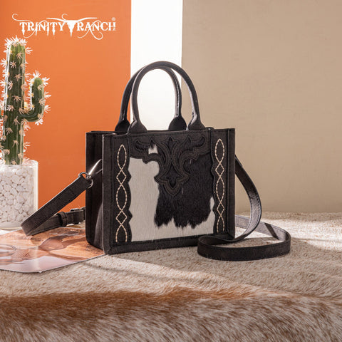 Trinity Ranch Western Hair-On Cowhide Mini Tote/Crossbody