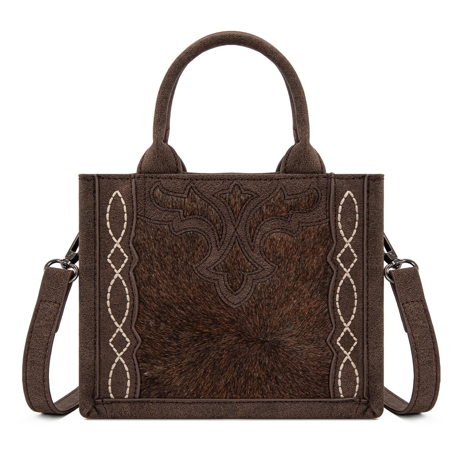 Trinity Ranch Western Hair-On Cowhide Mini Tote/Crossbody