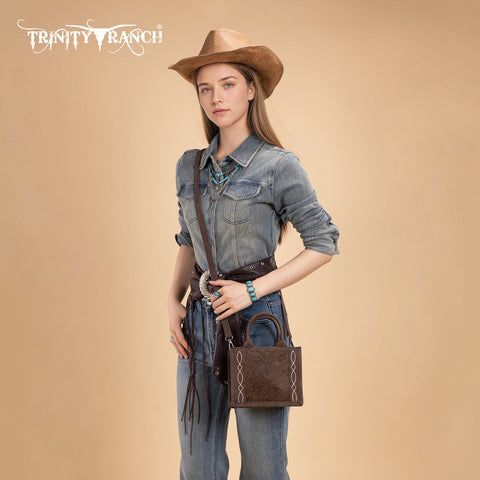 Trinity Ranch Western Hair-On Cowhide Mini Tote/Crossbody